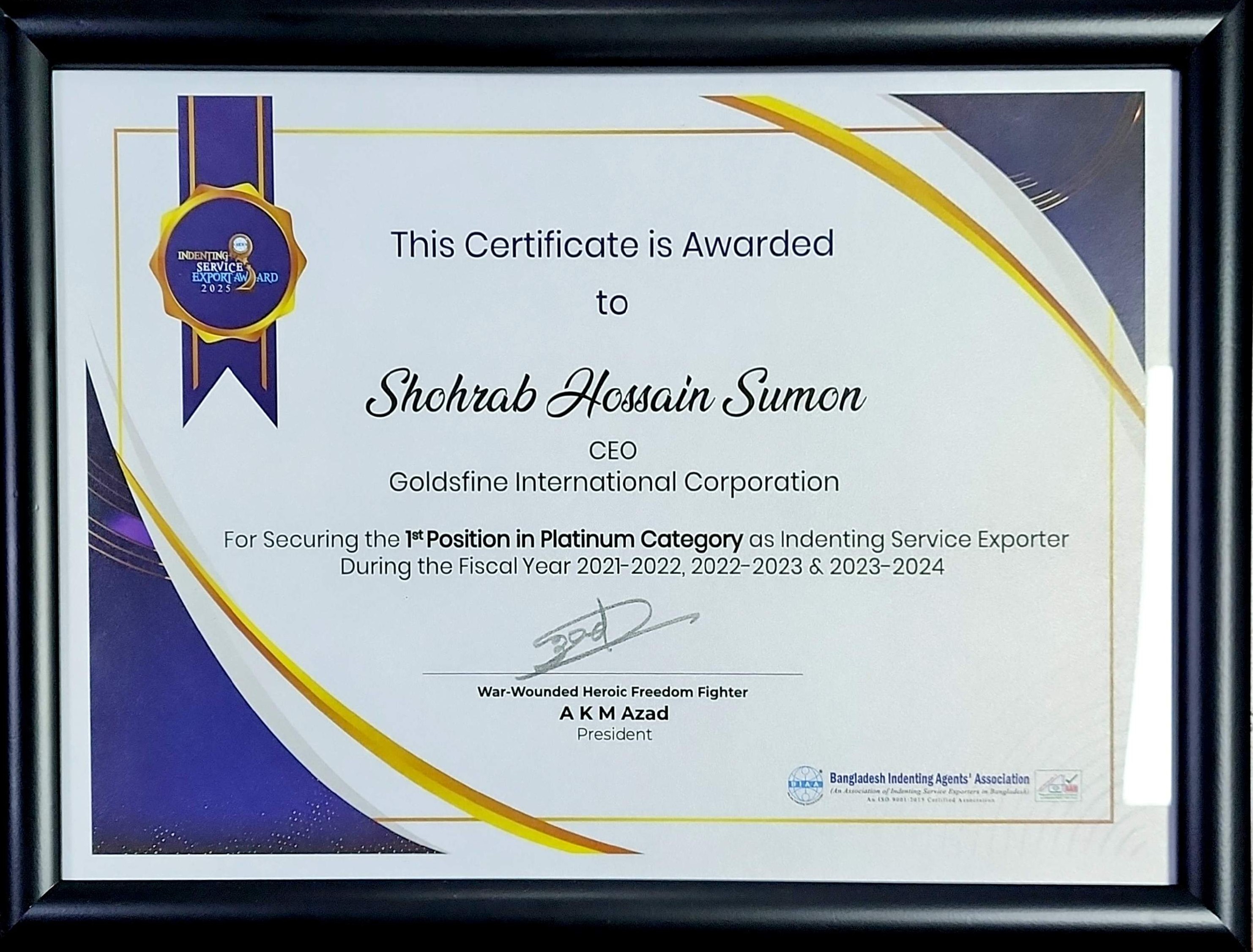 Certificate 11C